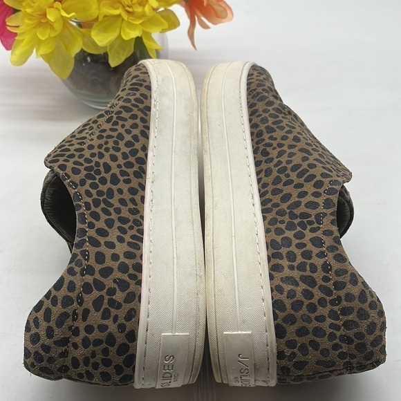 J/Slides Cheetah Animal Print Slip On Platform Leather Loafer Sneaker Sz 10 - Picture 5 of 9